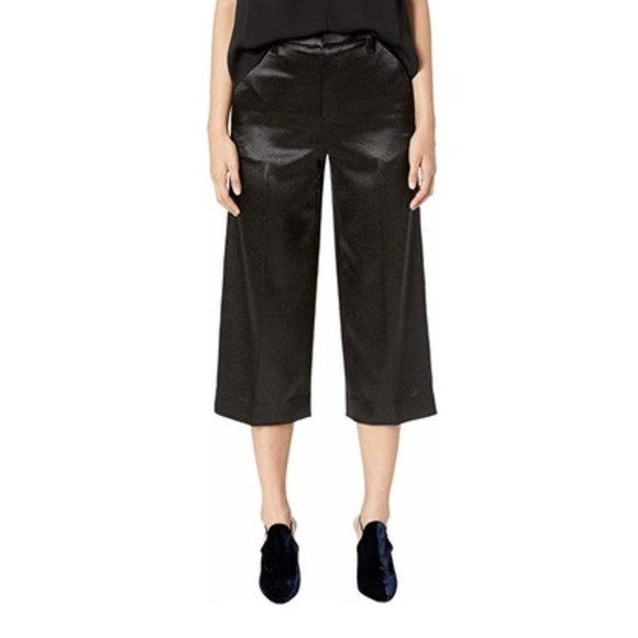 NWT Vince Metallic Satin Crop Wide Leg Pant - Picture 2 of 10